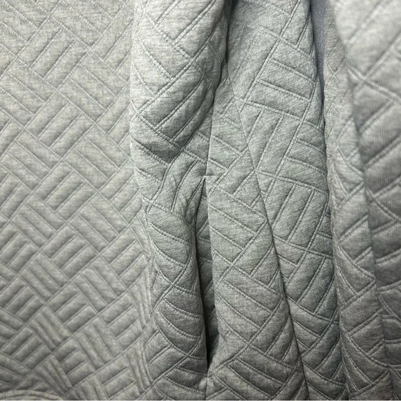 RBX sweatshirt gray funnel neck quilted textured pockets cozy size medium - Picture 5 of 11